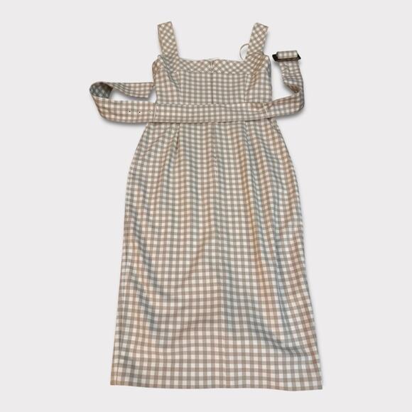 White House Black Market Gingham Button-Front Dress - Size 00 - Picture 11 of 12